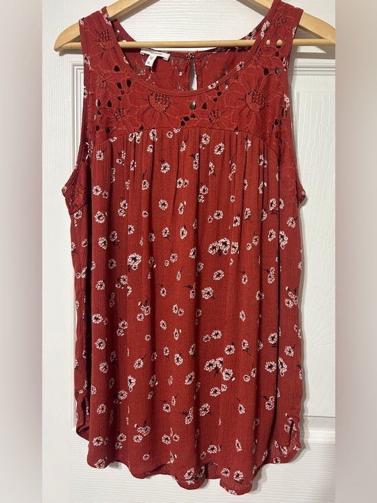 Maurices Tops - Maurices Women’s Floral Rust Sleeveless Tunic Top Blouse Size XL